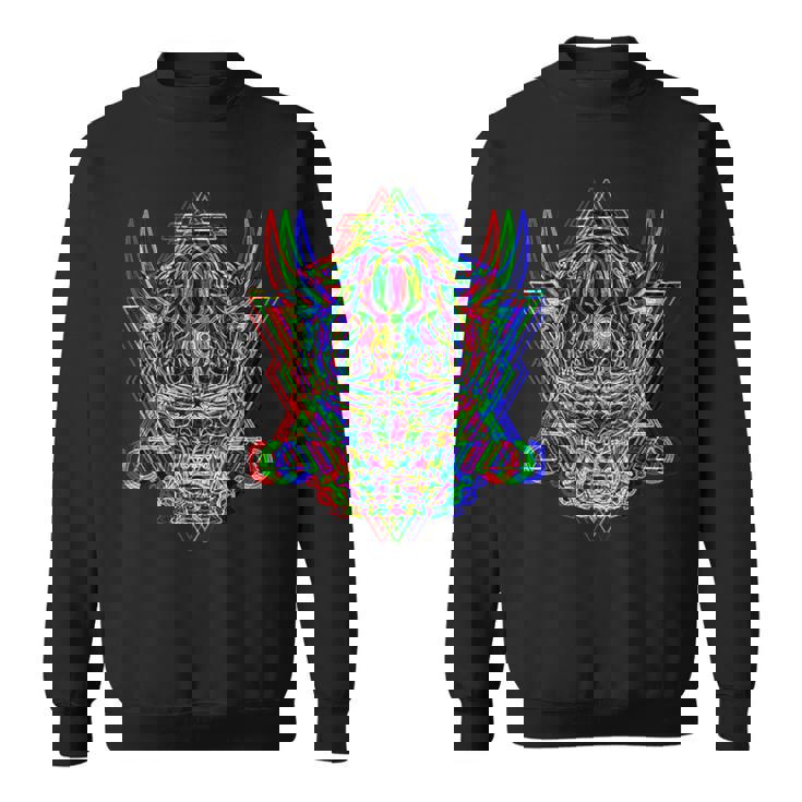 Samurai Oni Demon Mask Bushido Warrior Aesthetic Japanese Sweatshirt