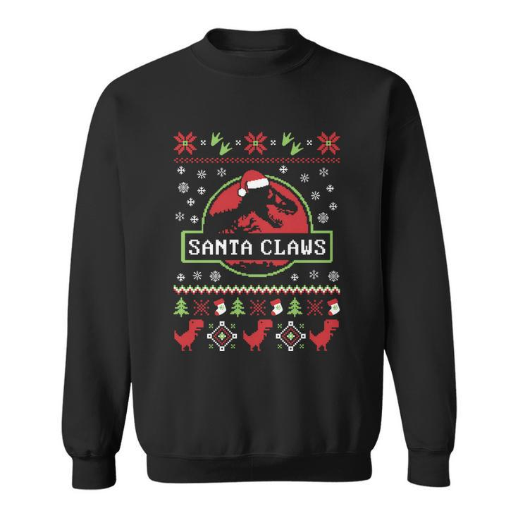 Santa Claws Jurassic Ugly Christmas Sweater Sweatshirt
