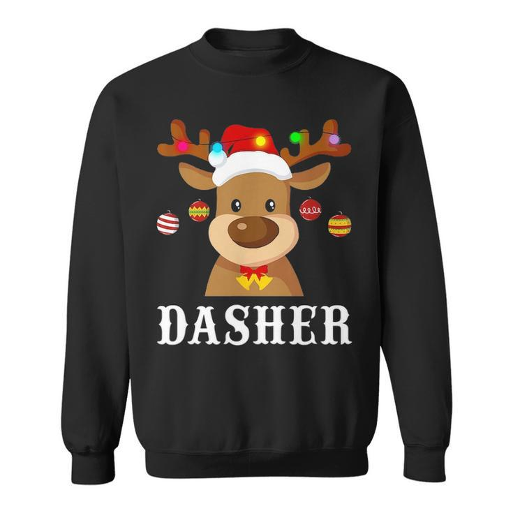 Santa Reindeer Dasher Xmas Group Costume Sweatshirt