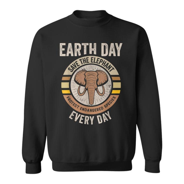 Save The Elephant Earth Day Protect Endangered Animals  Sweatshirt