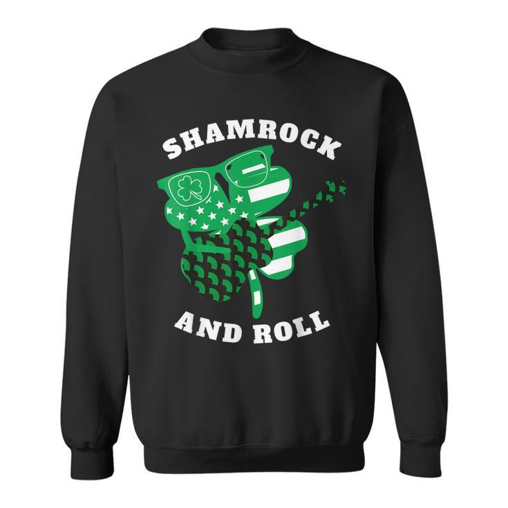 Shamrock And Roll Retro StPaddys Vintage StPatricks Day  Sweatshirt