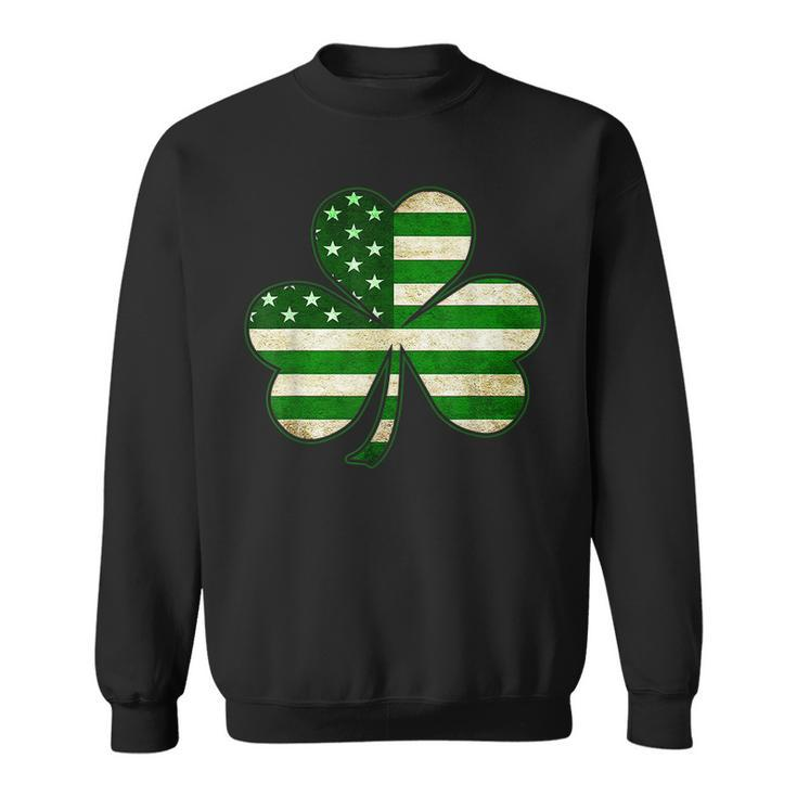 Shamrock Irish American Flag Ireland Flag St Patricks Day  V4 Sweatshirt