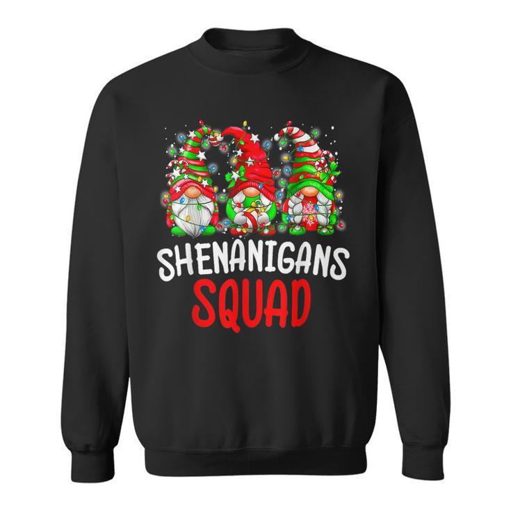 Shenanigans Squad Gnomes Lights Christmas Pajamas Matching  V4 Men Women Sweatshirt Graphic Print Unisex