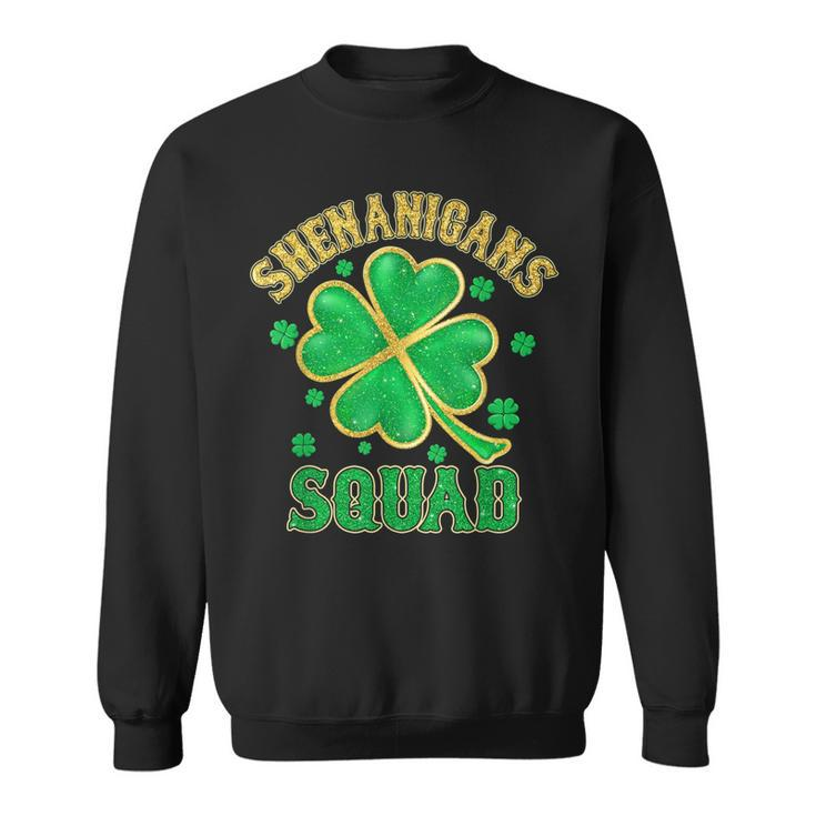 Shenanigans Squad Irish Shamrock Funny St Patricks Day Party  Sweatshirt