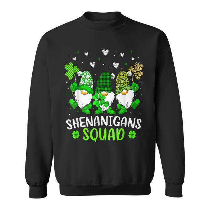 Shenanigans Squad St Patricks Day Gnomes Green Funny  Sweatshirt