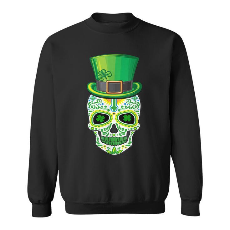 Skull St Patricks Day Irish Funny Saint Patricks Day Of Dead  V2 Sweatshirt
