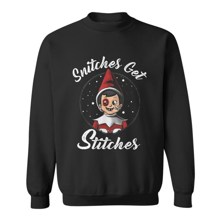 Snitches Get Stitches The Elf Xmas Christmas V2 Sweatshirt