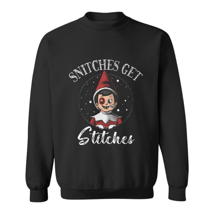 Snitches Get Stitches The Elf Xmas Christmas V4 Sweatshirt
