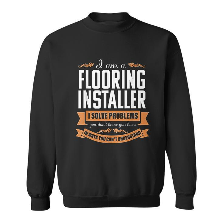 Solve Flooring Installer Carpet Installation Contractor Gift Men Women Sweatshirt Graphic Print Unisex - Thegiftio
