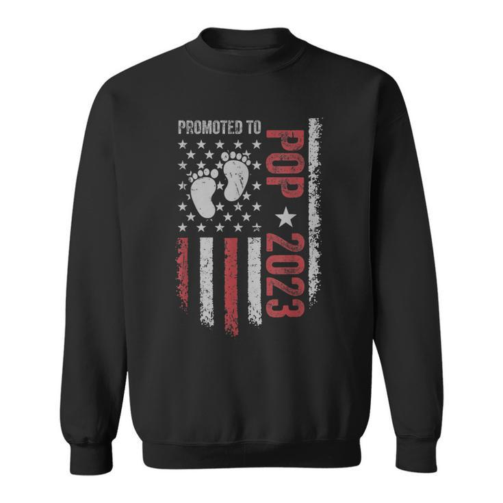 Soon To Be Pop New Dad Promoted To Daddy 2023  Sweatshirt