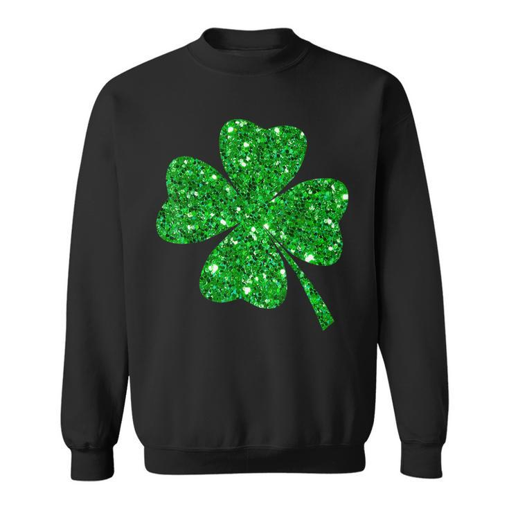 Sparkle Clover Shamrock Irish For St Patricks & Pattys Day  Sweatshirt