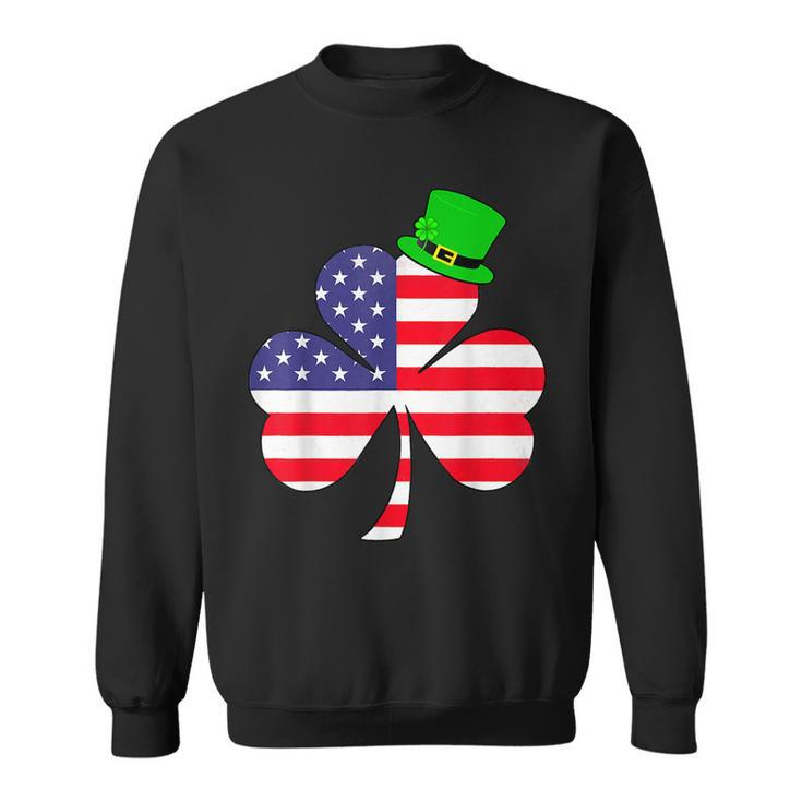 St Patricks Day  Irish American Flag Shamrock  V3 Sweatshirt