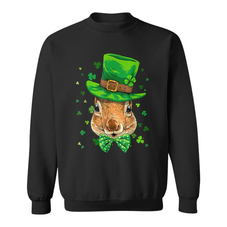 St Patricks Day Leprechaun Squirrel Rodents Shamrock Irish  Sweatshirt