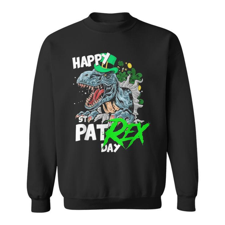 St Patricks Day T Rex Happy Pat Rex Day Dinosaur Gift V2 Sweatshirt