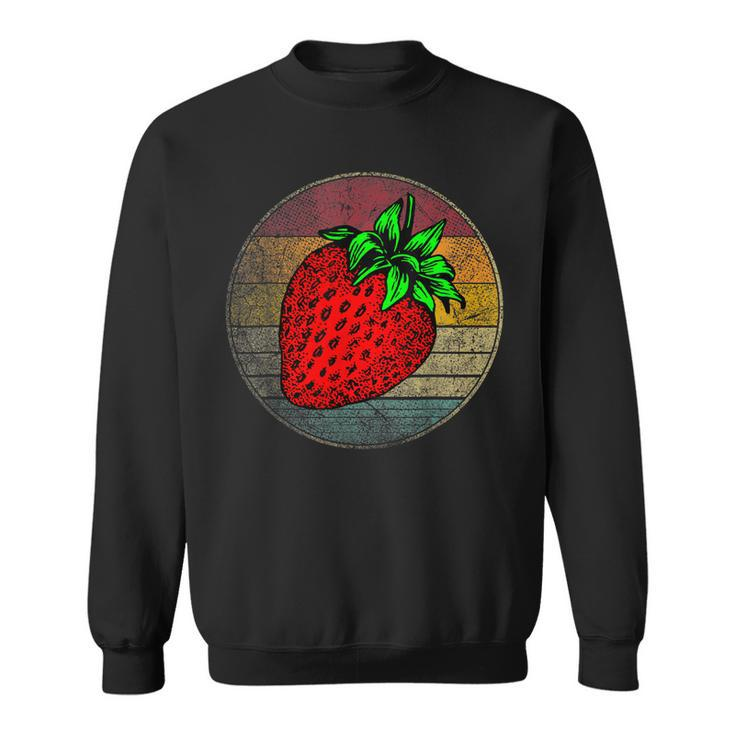 Strawberry Fruit Vintage Festival Distressed Retro 70S Gift  Sweatshirt