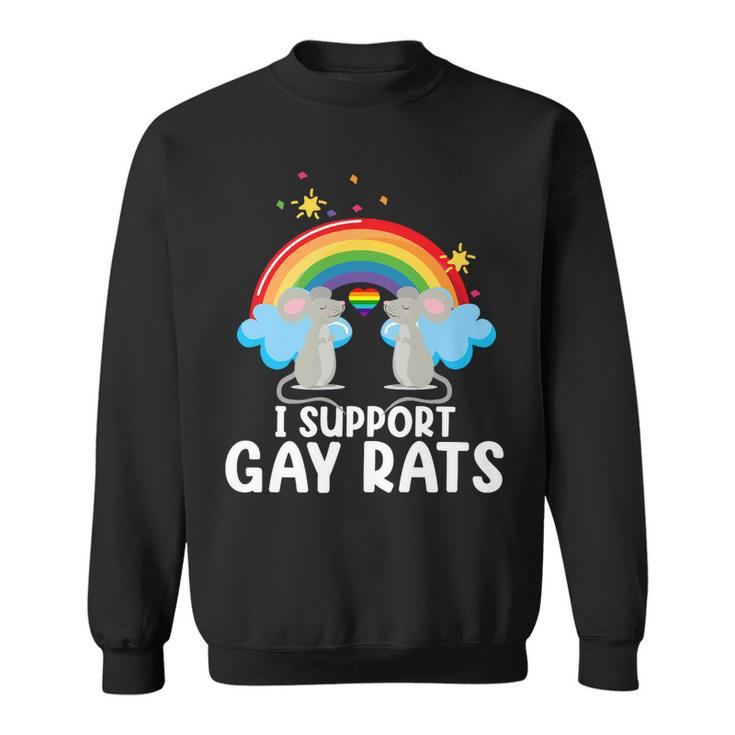 Support Gay Rats Lesbian Lgbtq Pride Month Support Graphic   Sweatshirt