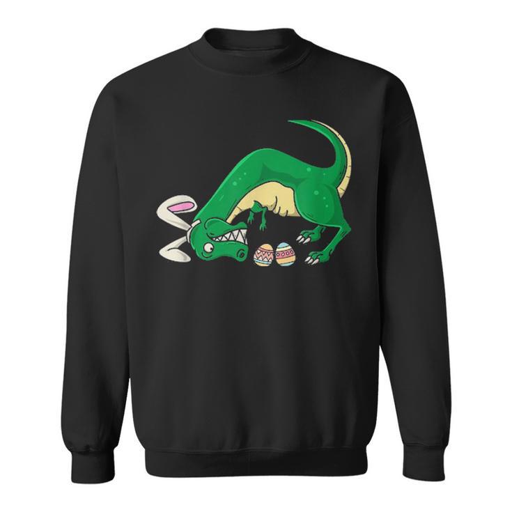 T Rex Hates Egg Hunts I Funny Bunny Trex Easter Dinosaur Sweatshirt