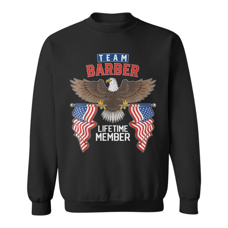 Team Barber Lifetime Member Us Flag Sweatshirt
