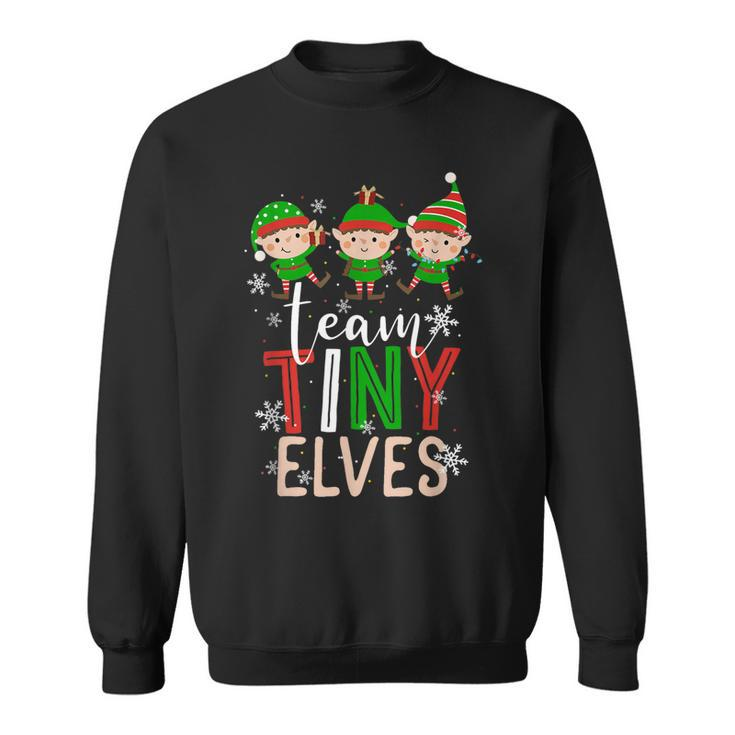 Team Tiny Elves Xmas Scrub Top Nurses Nicu Nurse Christmas  Men Women Sweatshirt Graphic Print Unisex
