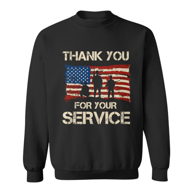 Thank You For Your Service Veterans Day Vintage Usa Sweatshirt