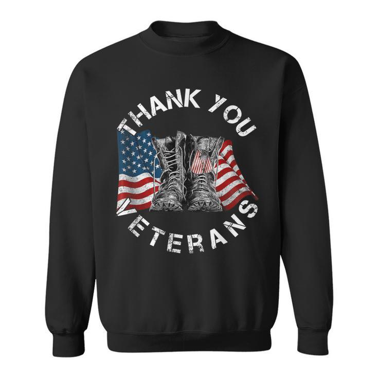 Thank You Veterans  Proud Veteran Day Dad Grandpa  V6 Sweatshirt