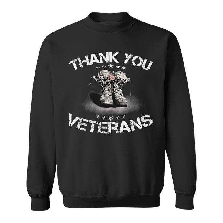 Thank You Veterans  Proud Veteran Day Dad Grandpa  V7 Sweatshirt