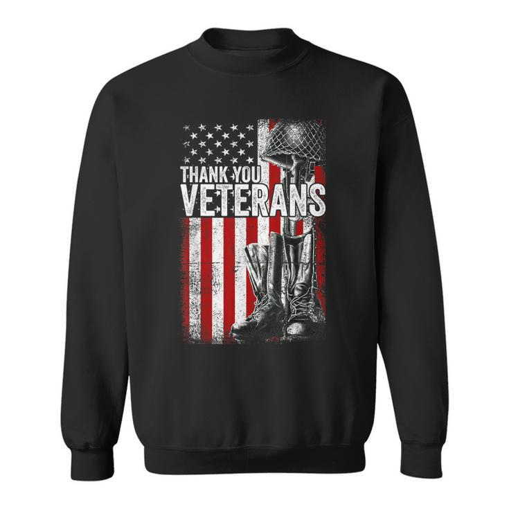 Thank You Veterans Proud Veteran Day Dad Grandpa V8 Sweatshirt