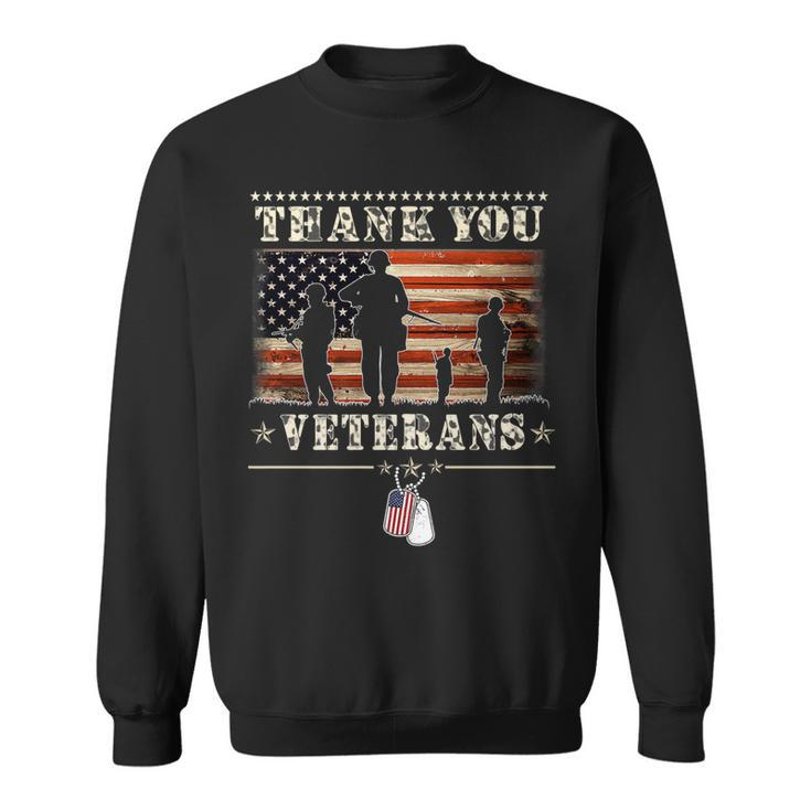 Thank You Veterans  Proud Veteran Day   Sweatshirt