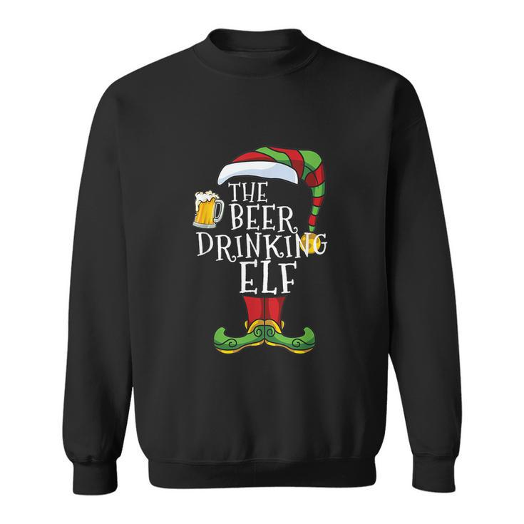 The Beer Drinking Elf Family Matching Christmas Funny Pajama Sweatshirt