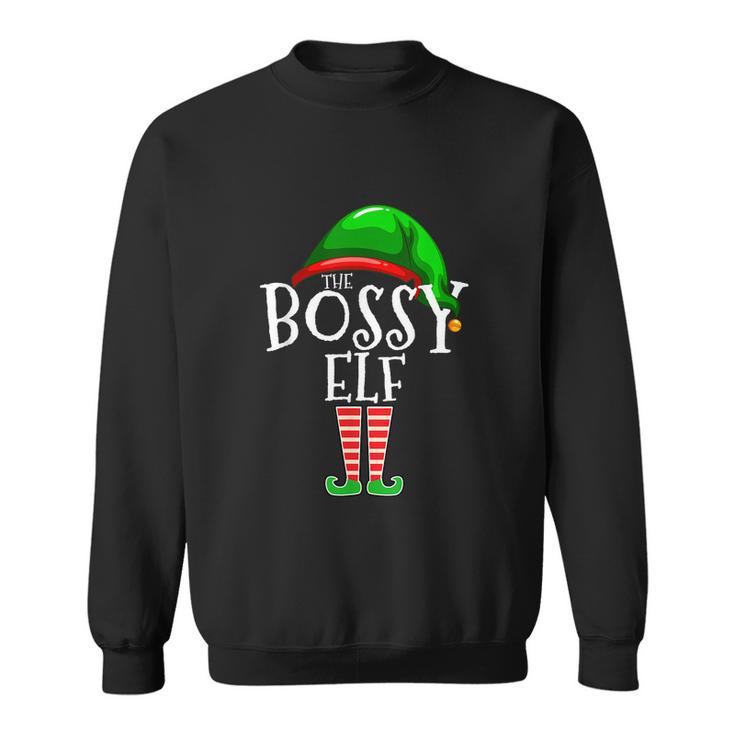 The Bossy Elf Group Matching Family Christmas Gift Funny Sweatshirt