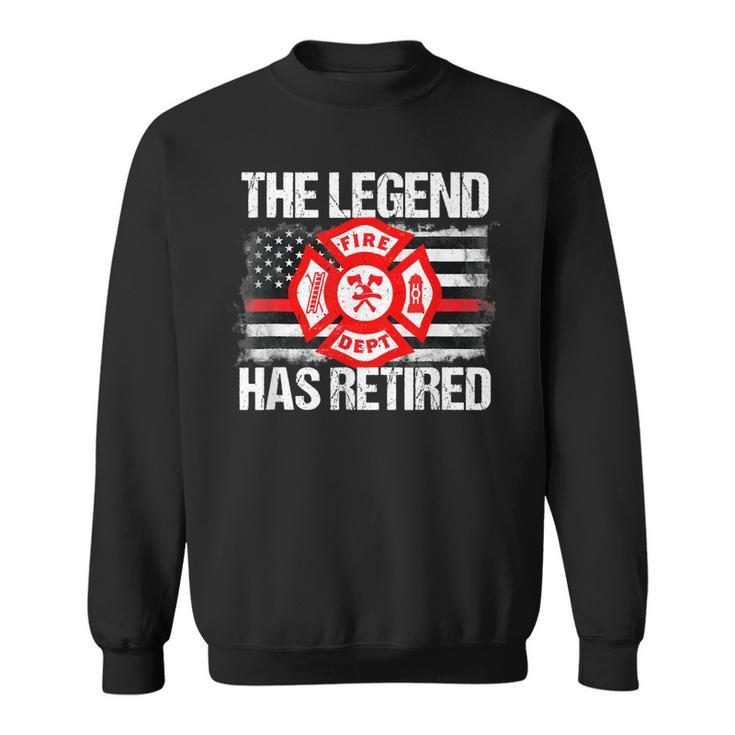 The Legend Has Retired Firefighter Retirement Party Men Sweatshirt