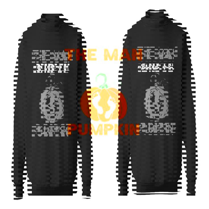 The Man Behind The Pumpkin Halloween Single Dad Sweatshirt
