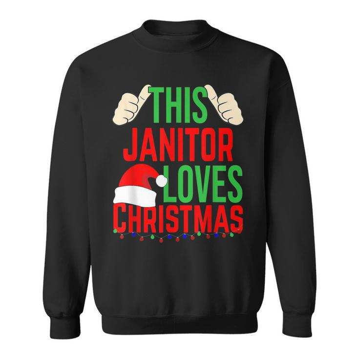 This Janitor Loves Christmas Merry Xmas Holiday  Men Women Sweatshirt Graphic Print Unisex