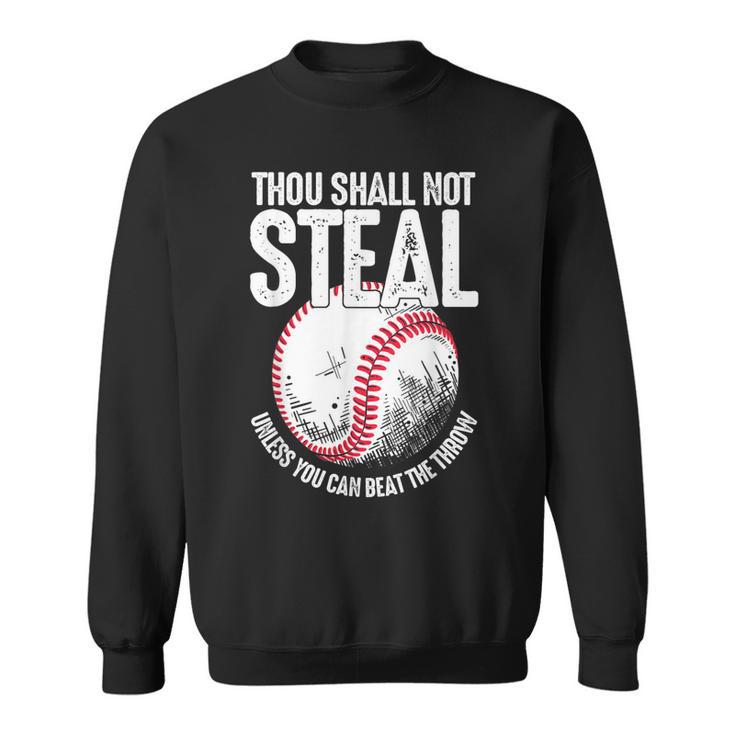 Thou Shall Not Steal Funny Baseball Catcher' Men's T-Shirt