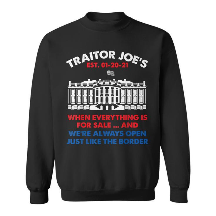Traitor Joes Est 01 20 21 Funny Anti Biden  Sweatshirt