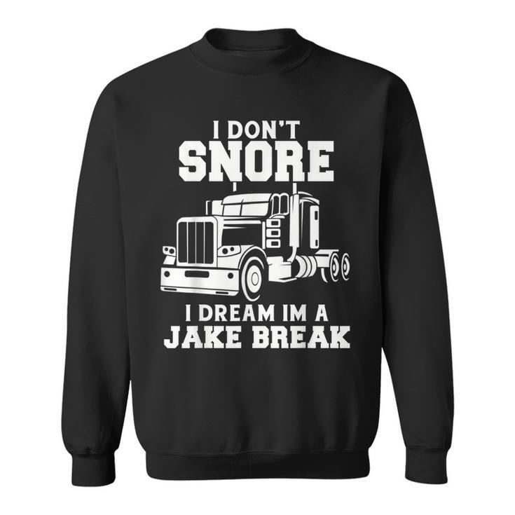 Trucker Lorry 18 Wheeler Highway Truck Driver Cdl Trailer  Sweatshirt
