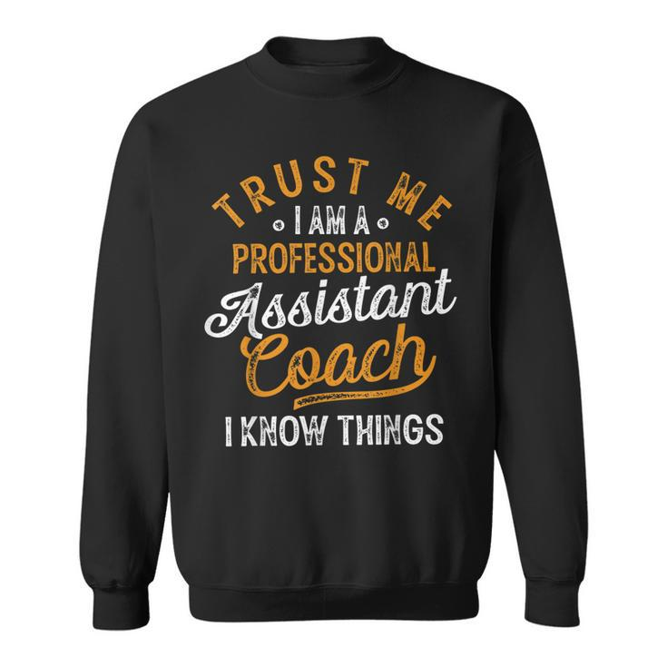 Trust Me I Am A Professional Assistant Coach Gifts Coaching Sweatshirt