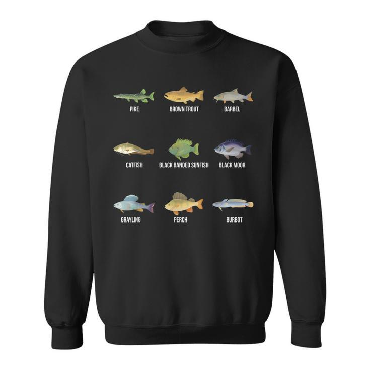 Types Of Freshwater Fish Species Fishing Long Sleeve T-Shirt T