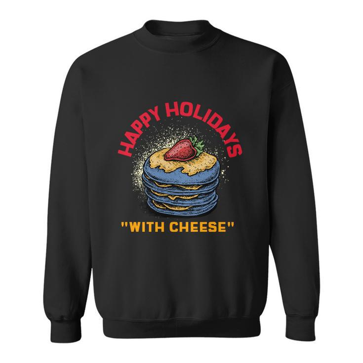 Ugly Christmas Sweater Burger Happy Holidays With Cheese V20 Sweatshirt