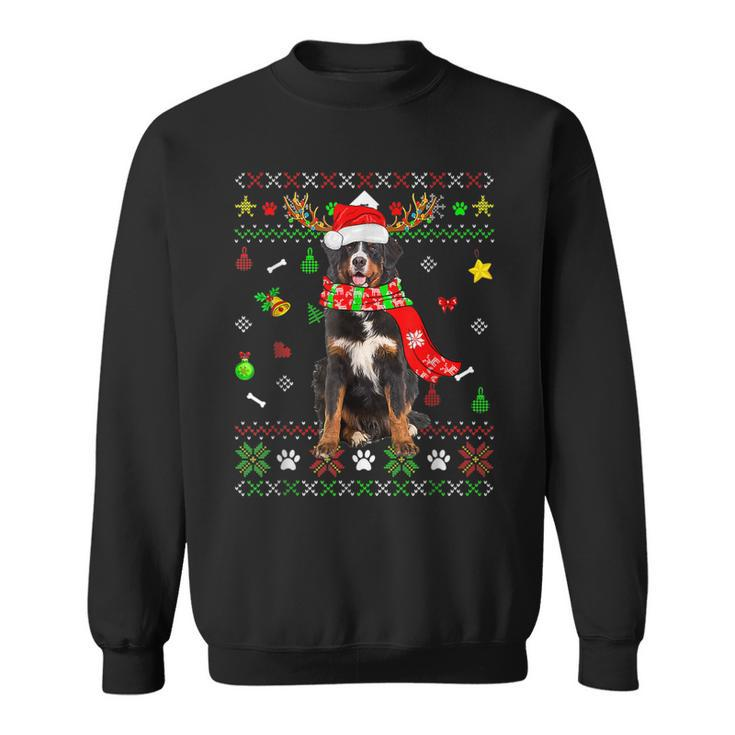 Ugly Sweater Christmas Bernese Mountain Dog Xmas Pajama  Men Women Sweatshirt Graphic Print Unisex