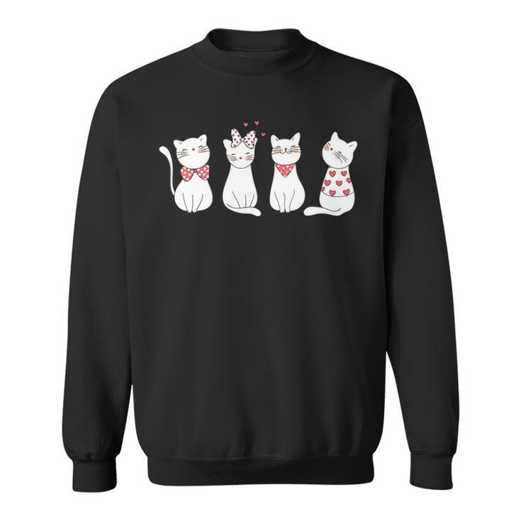 Un Deux Trois French Cat Cats Owner Lover Gift Sweatshirt