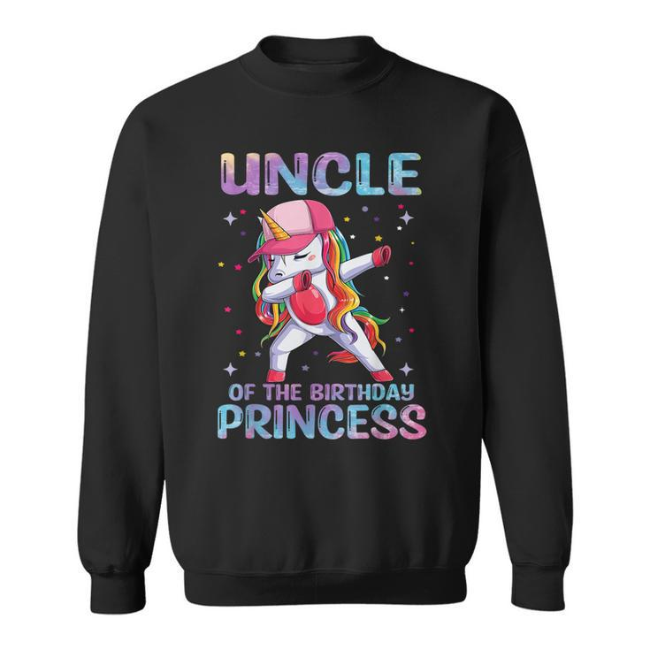 Uncle Of The Birthday Princess Girl Dabbing Unicorn  Sweatshirt