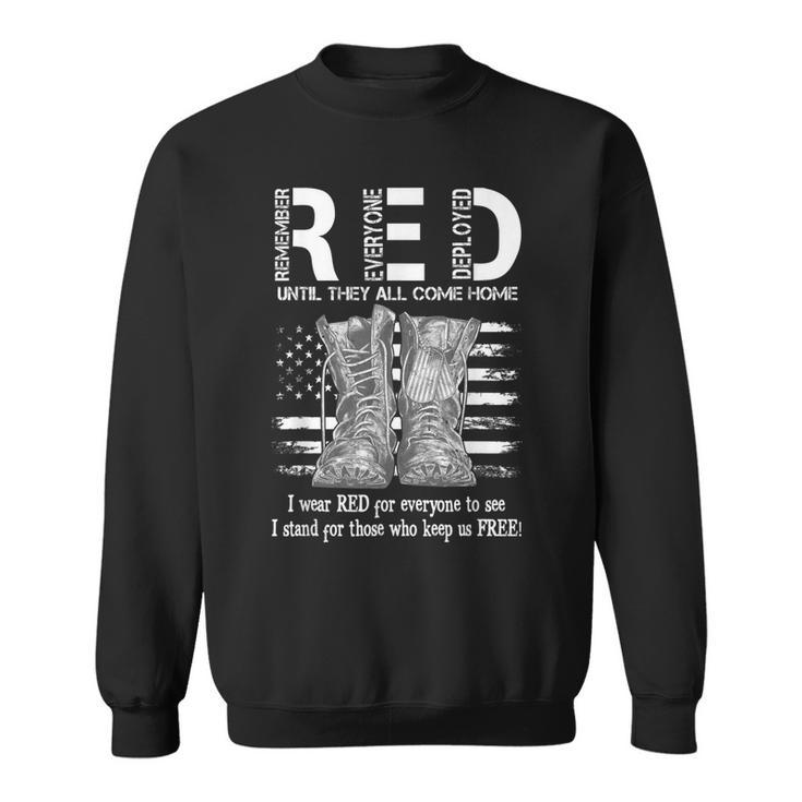 Until They Come Home My Soldier Us Flag Red Friday Military  Sweatshirt