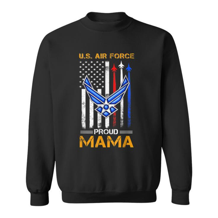 Us Air Force Veteran Proud Mom Awesome  Men Women Sweatshirt Graphic Print Unisex