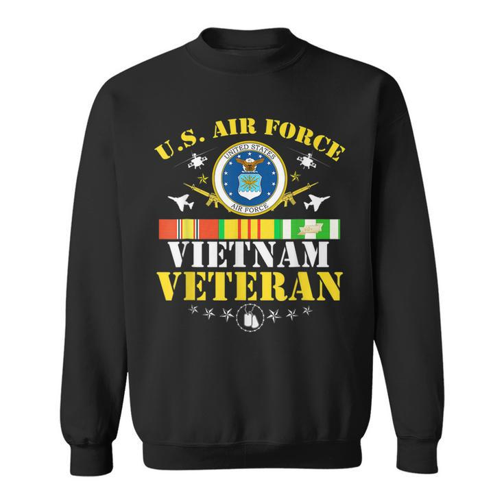 Us Air Force Vietnam Veteran Usa Flag Vietnam Vet Flag  Sweatshirt