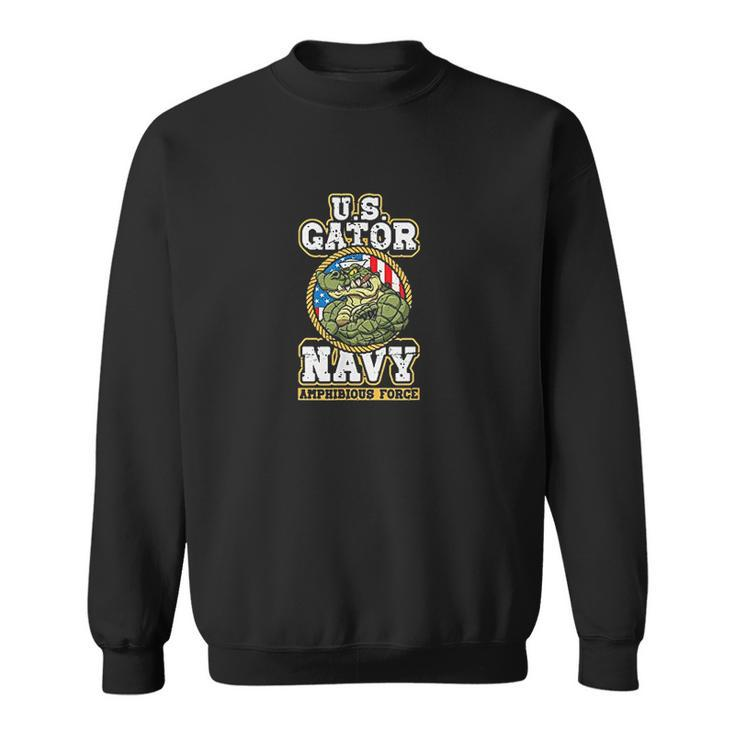Us Gator Navy Amphibious Force Men Women Sweatshirt Graphic Print Unisex