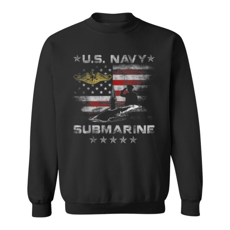 US Navy Submarine Silent Service Vintage  Mens Sweatshirt