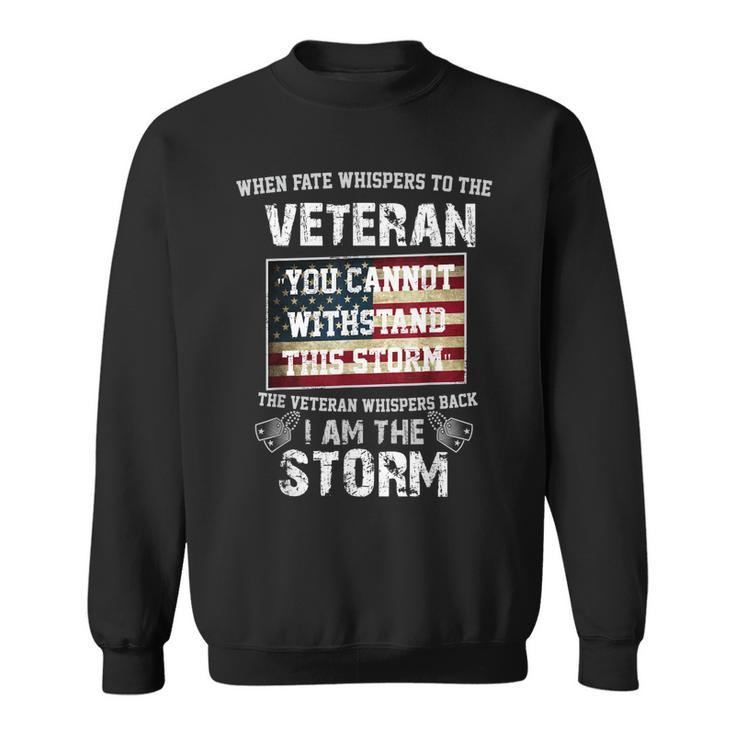 US Veteran I Am The Storm American Flag  Sweatshirt