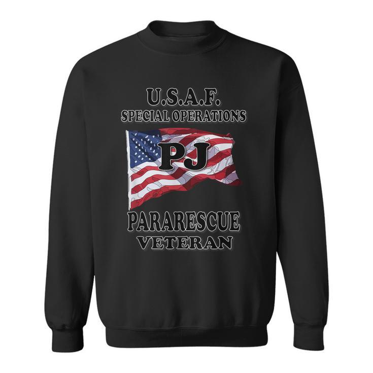 USAF Pararescue Pj Veteran Men Women Sweatshirt Graphic Print Unisex