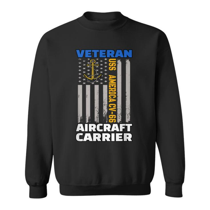 Uss America Cv-66 Aircraft Carrier Veterans Day Sailors  Sweatshirt